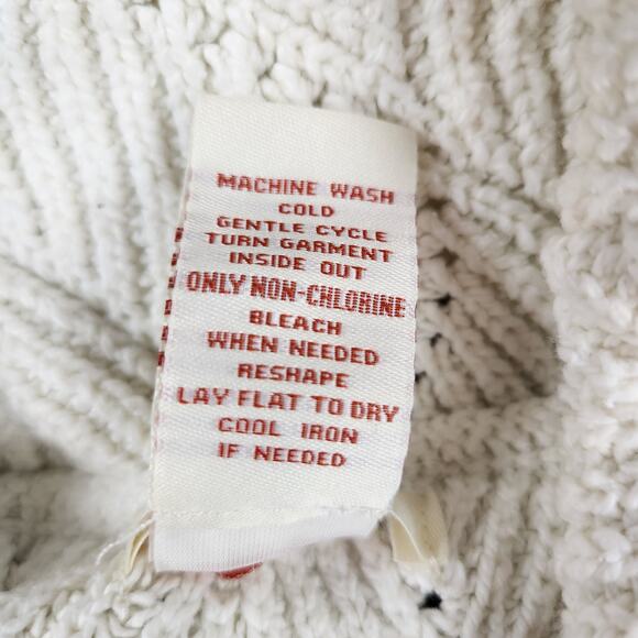 Sundance Sweater Womens Size XL Silk Blend Cream Open Knit Turtleneck - Picture 7 of 10